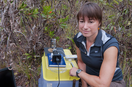 Ulrike Bauer in the field